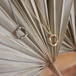 ‼️PRICE DROP‼️ONLY $6 TODAY✨BRAND NEW✨Silver Mini circle✨beaded charm necklace✨